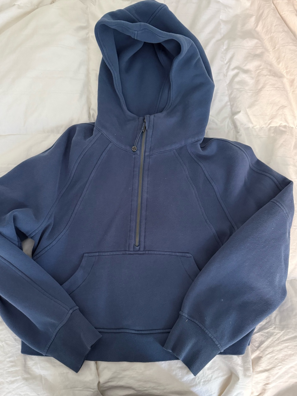 lululemon athletica Blue Half-Zip Scuba Hoodie
